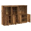 Sideboard s LED osvětlením Staré dřevo 142,5x37x100 cm 3333118