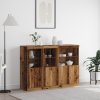 Sideboard s LED osvětlením Staré dřevo 142,5x37x100 cm 3333118
