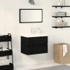 Skříňka pod umyvadlo vidaXL s vestavěným umyvadlem Černý dub Kompozitní dřevo, Skříňka pod umyvadlo vidaXL Černý dub 60x38,5x45 cm Kompozitní dřevo 3333143