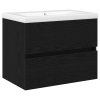 Skříňka pod umyvadlo Černý dub 80 x 39 x 62 cm kompozitní dřevo 3333148