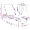 Sluneční lehátko se stolkem Solid Wood Acacia 3333829