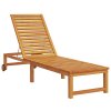 Sluneční lehátko se stolkem Solid Wood Acacia 3333829