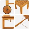 Sluneční lehátko se stolkem Solid Wood Acacia 3333829