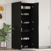 Skříň na boty Černý Dub 80x35,5x180 cm Zpracované dřevo 3333845