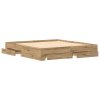 Rám postele Artisanový dub 180 x 200 cm kompozitní dřevo 3333961
