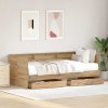 Daybed s čelo Artisanový dub 100 x 200 cm kompozitní dřevo 3333985