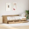 Daybed s čelo Artisanový dub 90 x 190 cm kompozitní dřevo 3333997