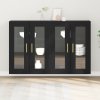 Nástěnné skříně 2 ks Černý dub 69,5x34x90 cm Kompozitní dřevo 3334307