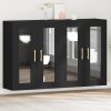 Nástěnné skříně 2 ks Černý dub 69,5x34x90 cm Kompozitní dřevo 3334307