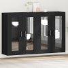 Nástěnné skříňky 2 ks Černý dub 69,5x34x90 cm Kompozitní dřevo 3334316