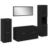 Sada koupelnového nábytku 4 pcs Černý dub kompozitní dřevo 3334363