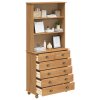 Hutch 'ASKIM'Hnědý 91x40x199.5 cm Masivní dřevo borovice 3334640