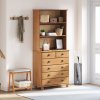 Hutch 'ASKIM'Hnědý 91x40x199.5 cm Masivní dřevo borovice 3334640