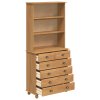 Hutch 'ASKIM'Hnědý 91x40x199.5 cm Masivní dřevo borovice 3334640