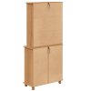 Hutch 'ASKIM'Hnědý 91x40x199.5 cm Masivní dřevo borovice 3334640