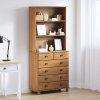 Hutch 'ASKIM'Hnědý 91x40x199.5 cm Masivní dřevo borovice 3334640