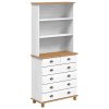 Hutch 'ASKIM'Bílý 91x40x199.5 cm Masivní dřevo Borovice 3334641