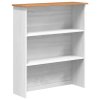 Hutch 'ASKIM'Bílý 91x40x199.5 cm Masivní dřevo Borovice 3334641