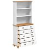 Hutch 'ASKIM'Bílý 91x40x199.5 cm Masivní dřevo Borovice 3334641