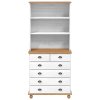Hutch 'ASKIM'Bílý 91x40x199.5 cm Masivní dřevo Borovice 3334641