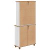 Hutch 'ASKIM'Bílý 91x40x199.5 cm Masivní dřevo Borovice 3334641