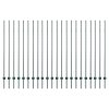 Sloupky plotu 22 ks U-Channel Zelený 200 cm Ocel 3335924