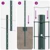 Euro plot s 5 U sloupky Zelený 1.5x10 m Ocelový 3335970