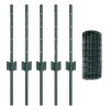 Evropské oplocení se 5 U sloupky Zelené 0,4x10 m Kov 3335972