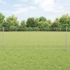 Svařovaný drátěný plot s 44 U sloupky Stříbrný 0.8x100 m Ocel 3336426