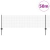 Svařovaný plot s 22 U sloupky Šedý 0.6x50 m Ocel 3336626