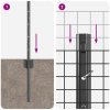Svařovaný plot s 22 U sloupky Šedý 0.6x50 m Ocel 3336626