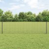 Svařovaný plot s 22 U sloupky Šedý 0.6x50 m Ocel 3336626
