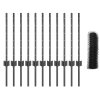 Set zahradního plotu Sada 2 Šedá Kov Velký Rozšiřitelný 3336847