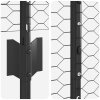 set oplocení zahrady Set 2 Šedá Ocel 1,5 m široký, 25 m dlouhý 3336869