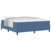 Postel s boxspringem s matrací modrá super king kordový materiál 3337480