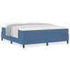 Postel s boxspringem s matrací modrá super king kordový materiál 3337480