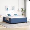 Postel s boxspringem s matrací modrá super king kordový materiál 3337480