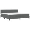 postel s box springem a matrací tmavě šedá 200x200 cm tkanina 3338637