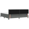 postel s box springem a matrací tmavě šedá 200x200 cm tkanina 3338637