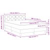 Postel s box springem a matrací tmavě hnědá 140x200 cm látka 3339003