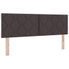 Postel s box springem a matrací tmavě hnědá 140x200 cm látka 3339003
