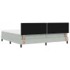 Postel s boxspringem s matrací Světle šedá 200 x 200 cm samet 3339128