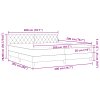 Boxspring postel s matrací tmavě modrá 200x200 cm samet 3339132