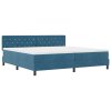Boxspring postel s matrací tmavě modrá 200x200 cm samet 3339132
