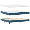 Boxspring postel s matrací tmavě modrá 200x200 cm samet 3339132