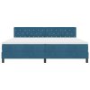 Boxspring postel s matrací tmavě modrá 200x200 cm samet 3339132