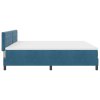 Boxspring postel s matrací tmavě modrá 200x200 cm samet 3339132
