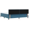 Boxspring postel s matrací tmavě modrá 200x200 cm samet 3339132