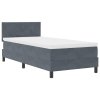Postel s matrací Box Spring Tmavě šedá Jednolůžko Velvet 3339207