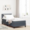 Postel s matrací Box Spring Tmavě šedá Jednolůžko Velvet 3339207